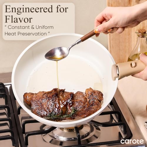 Image of CAROTE 21pcs Pots and Pans Set Non Stick, Cookware Set Detachable Handle