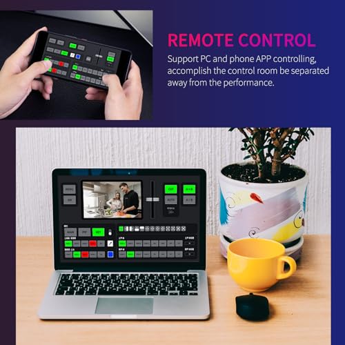 Image of FEELWORLD L4 10.1 Inch Touch Screen Video Switcher 10.1 inch Touchscreen, Real-time Preview 5 Input Sources PST PGM and Operation Interface