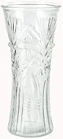 Vaso de Vidro Texturizado 28,5 x 12,5cm com Estampa em Alto-Relevo Decorativo para Flores, Plantas e Arranjos – Transparente, Decorativo e Resistente