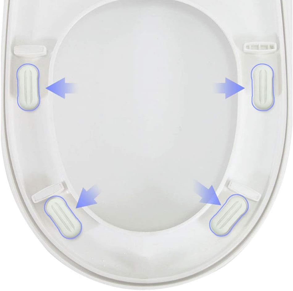 Toilet Seat Bumper for Bidet Attachment with Strong Adhesive White 4PACK