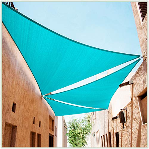 ColourTree CTAPRT20 Toldo triangular de 45,7 x 61,1 x 76,2 cm, color turquesa, tejido de malla, bloqueo UV UPF50, resistente para uso comercial, 190 g/m²