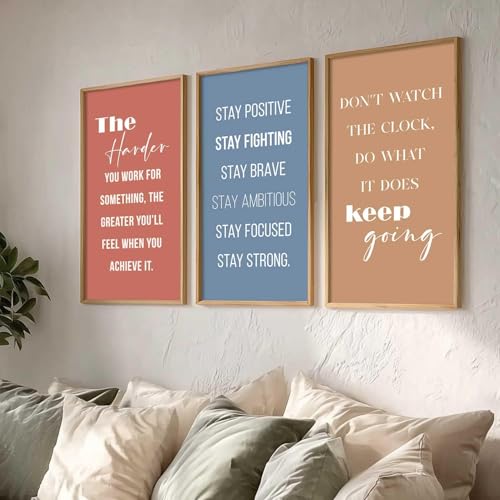 Image of kotart - Motivational Wall Decor Paintings| Painting for wall Hanging | Quotes Wall Decor Paintings | Motivational Quotes Poster With Frame | Wall Hanging Painting For Office Living Room Bedroom Set of 3 (13x25 inch, E)