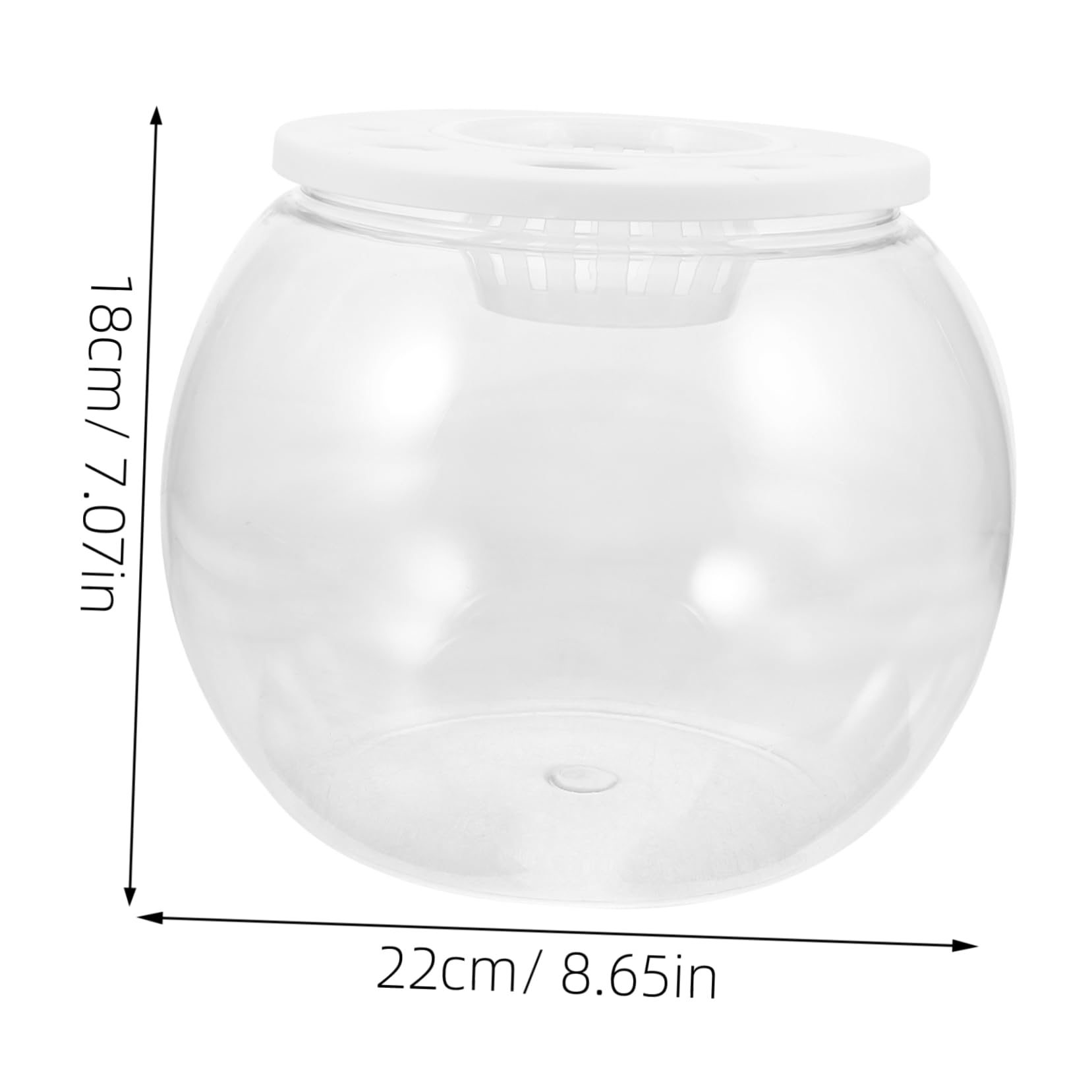 ibasenice Acquario Piccolo Per Pesci Boccia Per Pesci Multifunzione Acquario Da Tavolo Trasparente Vasca Per Betta Decorativa