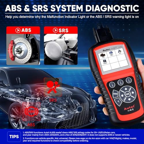 Autel AutoLink AL619 OBD2 Scanner | 2026 ABS/SRS/CAN Diagnostic Tool | Read/Erase Codes, Check Engine Light, OBDII Live Data & DTC Library | Upgrade for AL519, ML519, ML619 (Vehicle-Specific) - Image 4