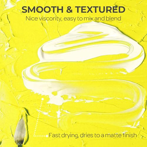 Image of Nicpro Lemon Yellow Large Acrylic Paint (16.9 oz, 500 ml), Rich Pigments | Non Toxic Craft Paint for Multi Surface, Canvas, Wood, Fabric, Stone - Art Painting Supplies for Beginners, Artists & Adults