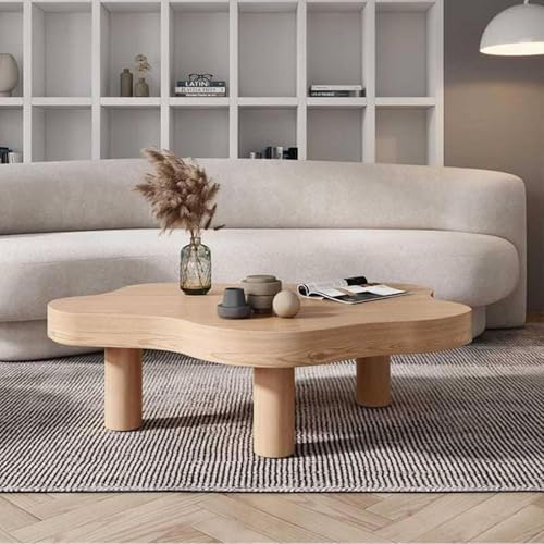 Moderno Irregu Cloud Coffee Tab90x60x40cm Legno Naturale h Soggiorno Pelliccia Design ContemporaHome Decor