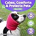 Happy Hoodie The Original Dog & Cat Calming Band - American Brand - Anxiety Relief/Noise Protection - Grooming - Thunder - Fireworks (Large, Black) - Since 2008