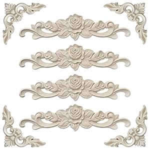 XSHAO 8 Stück Holz Ornamente Applique