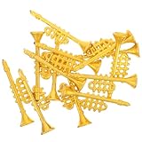 Toyvian 10 Stück Trompeten Weihnachtsbaumschmuck Realistische Hängende Musikinstrument Ornamente aus Kunststoff Vielseitige Christbaumdeko für Zuhause und Geschäft