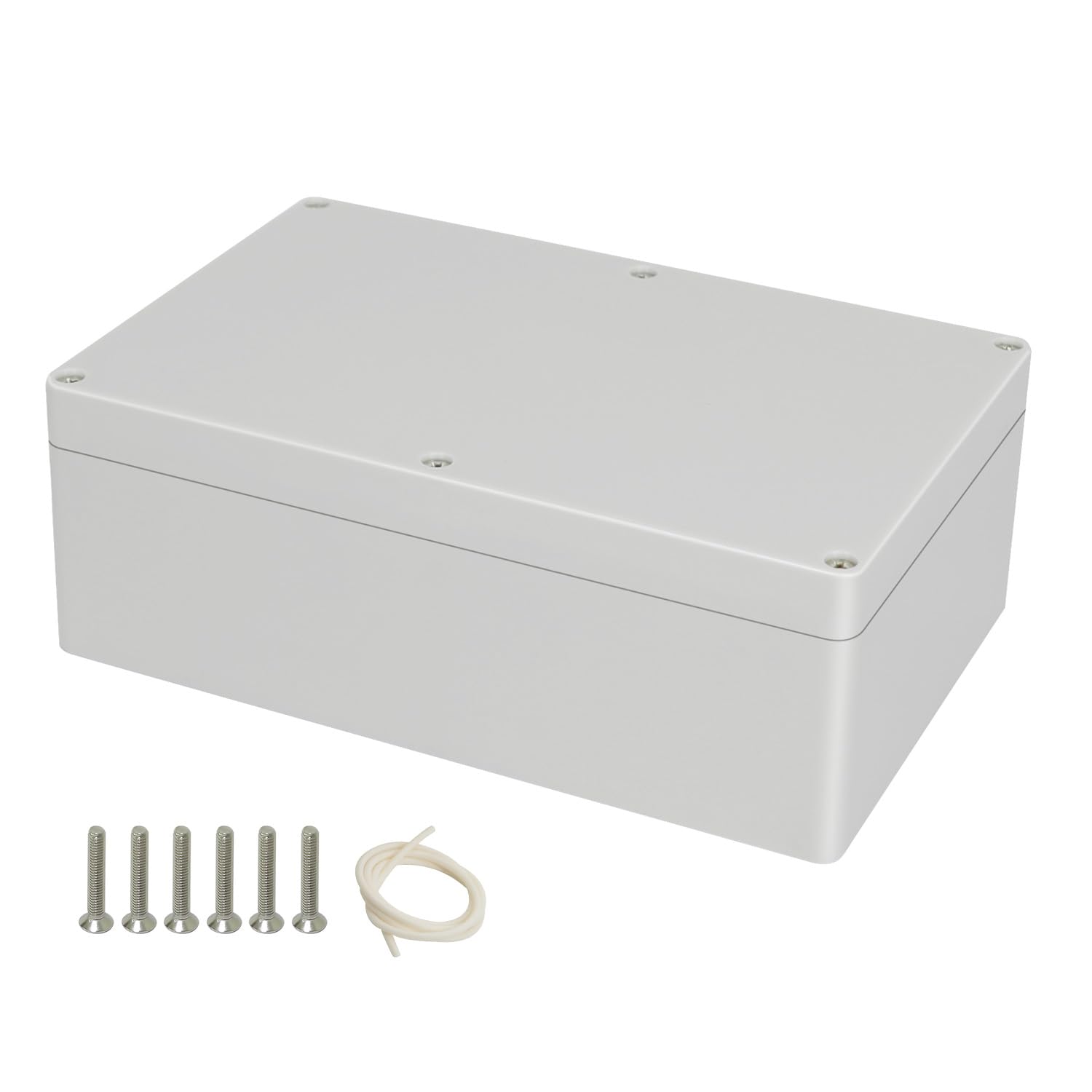 HoHaingProject Box ABS Plastic Junction Box IP65 Waterproof Weatherproof Electrical Enclosoure Power Box for Electric Gray White 9.06"x 5.91"x 3.35"(230 x 150 x 85mm)