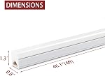 (paquet de 12) LED Magasiner la lumière 4FT, 20W 2200lm 6500K (Super blanc brillant), T5 Fixture de lumière avec lumière de magasin connectée, électrique à cordon avec interrupteur ON/Off intégré