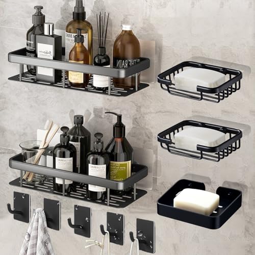 El Mejor Listado de Estantes para Baño Home Depot los más recomendados. 48 Organizador De Baño,kit de 10 estante para baños Acero inoxidable,repisas baño Sin perforación,con estante de almacenamiento,adhesivos,Ganchos y jabonera,para organizacion...