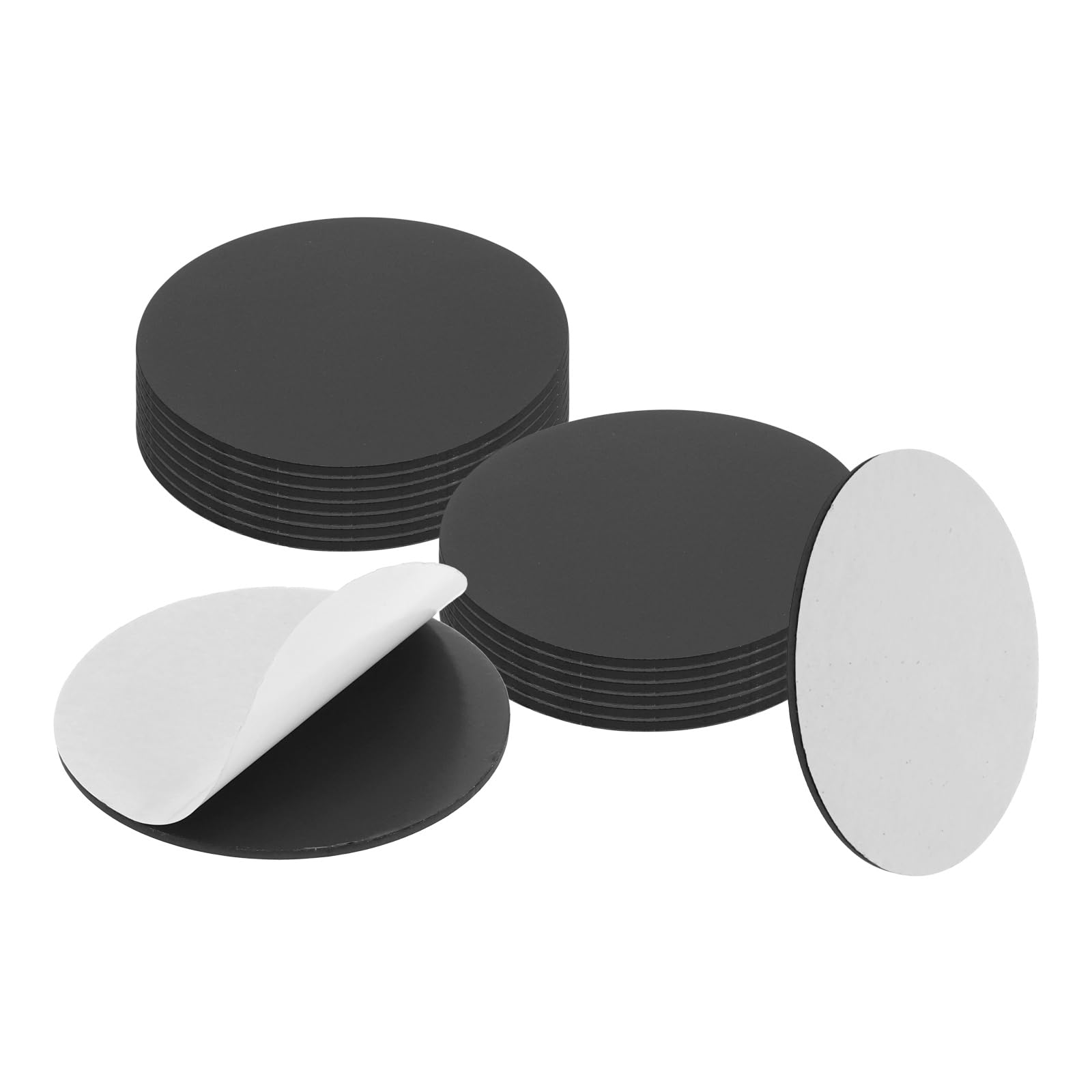 sourcing map 15Pcs 60 x 1.7mm Round Magnets Dots with Adhesive Backing, Rubber Magnets Stickers Self Adhesive Magnetic Discs for Fridge Whiteboard DIY Craft Office Classroom Home