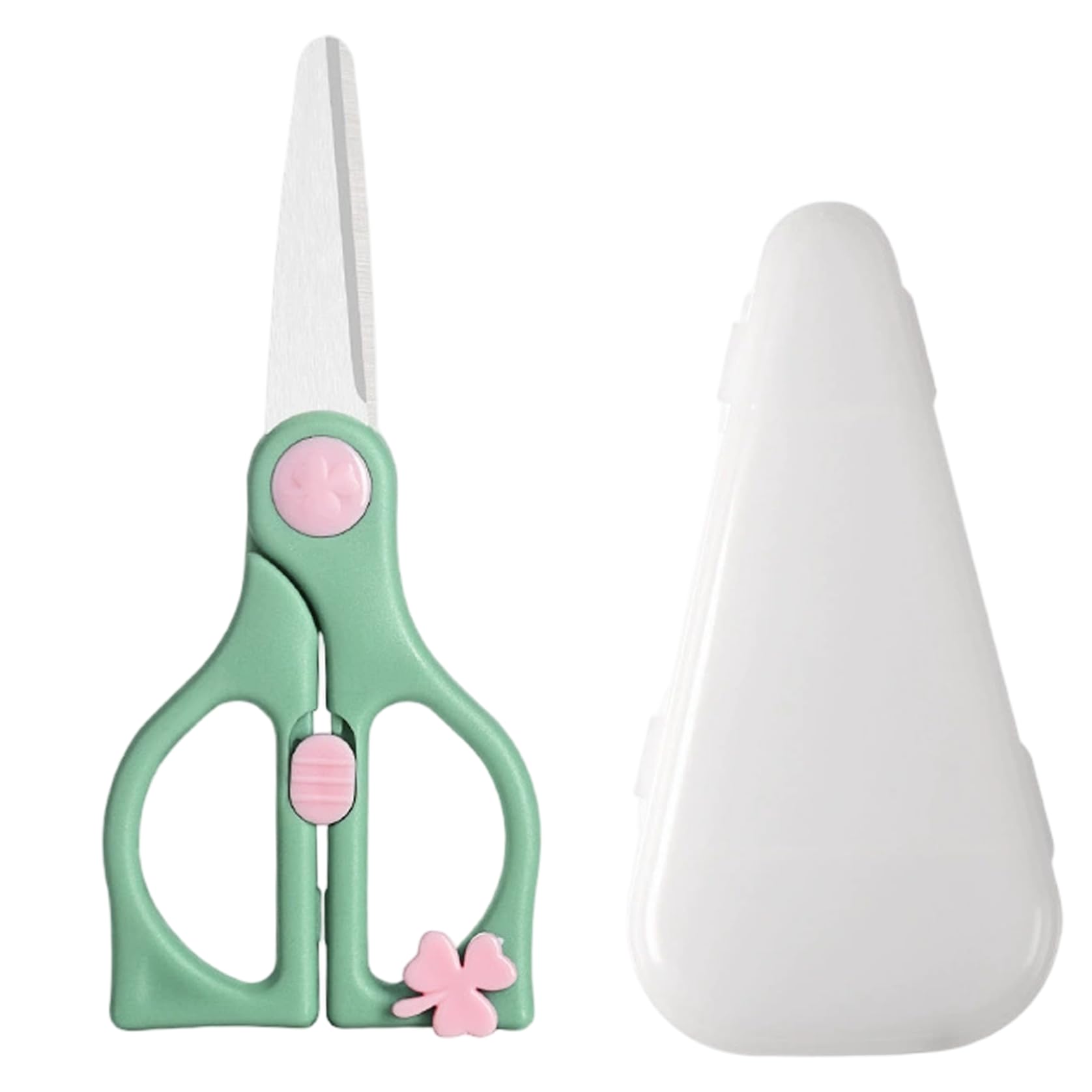 Baby Food Scissors Portable Ceramic Scissors with Safety Lock & Travel Case Easy to Clean Baby Food Cutter for Meat, Vegetables, Fruits