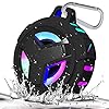 EBODA Bluetooth Shower Speaker Portable Bluetooth Speakers IP67 Waterproof Wireless Speaker with LED Light Floating 2000mAh True Wireless Stereo for Kayak Beach Gifts for unisex Black