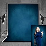 Allenjoy 5x7ft Thin Fabric Abstract Dark Blue Texture Backdrop Old Master Style Retro Headshots Background for Wedding Photography Photo Studio Shoot Props