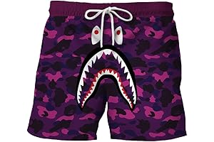 BAPE Shark Camo Unisex Pants Sport Pants Casual Shorts Beach Shorts Swimming Pants