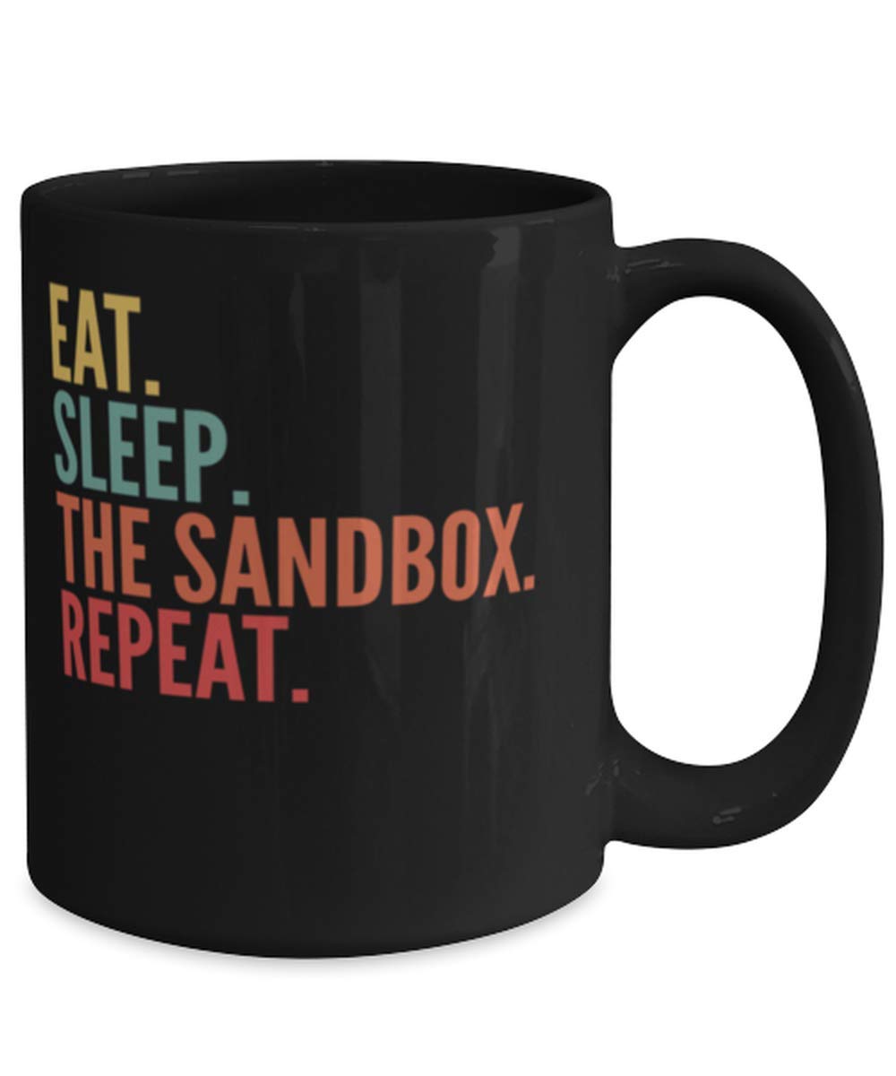 The Sandbox Crypto, Eat Sleep The Sandbox Repeat Mug 15oz, black