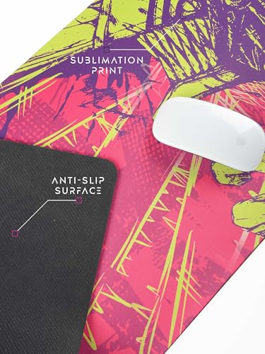 Image of Chainsaw Man Anime Desk Mat Extra Large (80cm x 30cm x 3-4mm), Chainsaw Graffiti Printed Anime Anti-Slip Mouse Pad