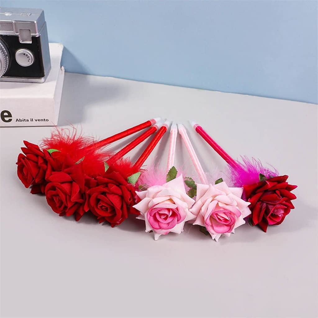 CXBDDF 0,7 mm Tinte Rose Blume Kugelschreiber Simulation Blume Stift Schule Büro Schreibbedarf