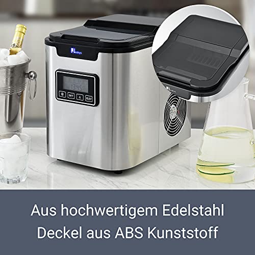 Juskys Eiswürfelmaschine MIM242L — 3 Eiswürfel Größen einstellbar, Timer Funktion und automatische Selbstreinigung… – Bild 7