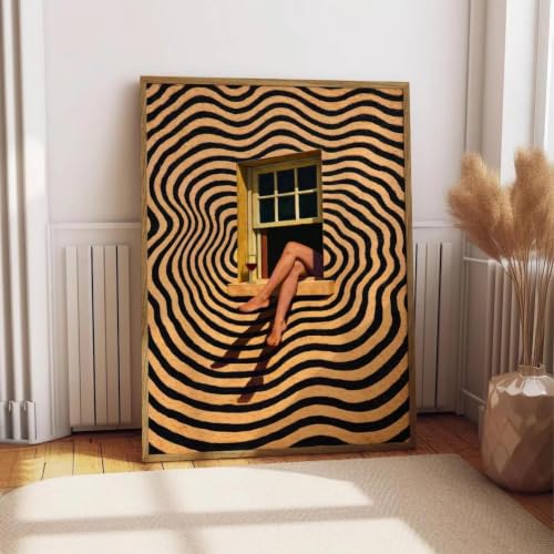 Décoration murale moderne et éclectique affiche de luxe surréaliste de fenêtre 60x90