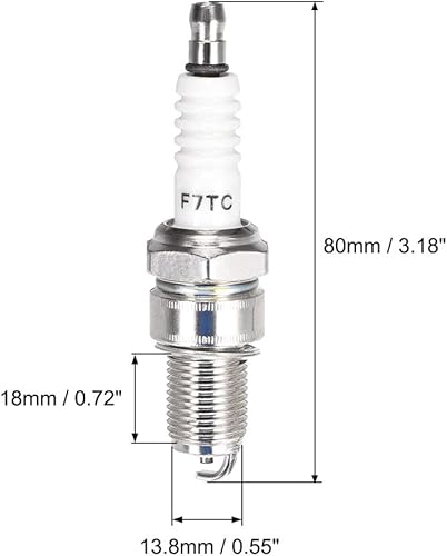 Miniatura 2 de uxcell Bujía F7TC para GX120 para GX160 para GX200 para GX200 para GX240 Generador Cortacésped Tractor Rototiller Bomba de agua