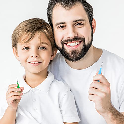 Image of Patelai 50 Counts Braces Brush for Cleaner Interdental Brush Toothpick Dental Tooth Flossing Head Oral Dental Hygiene Flosser Toothpick Cleaners Tooth Cleaning Tool(Red, White, Green, Light Blue)