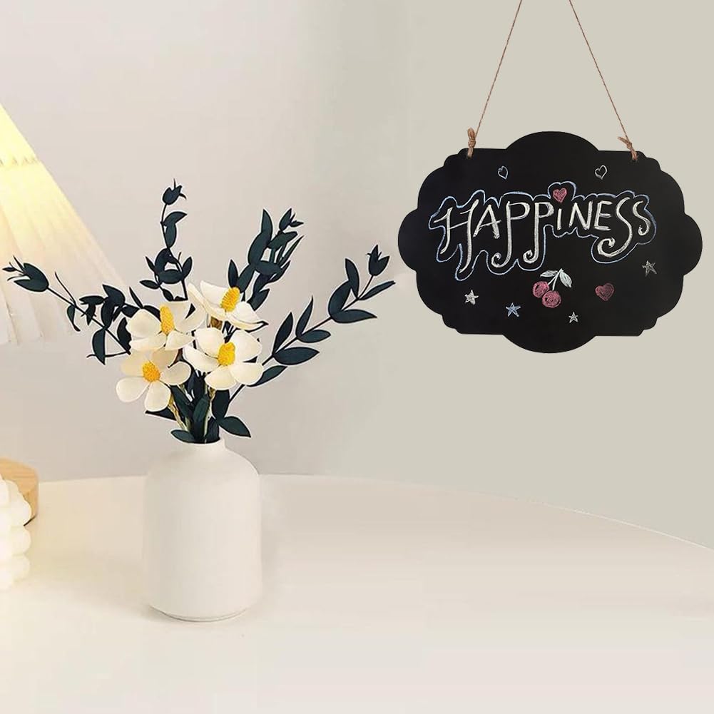 4 Lavagnette Cancellabili Appese - Lavagna Con Spago Per Messaggi E Decorazioni - Foto 9