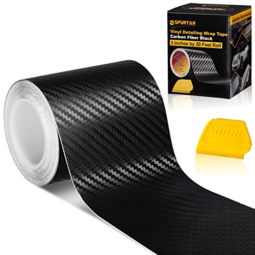 Spurtar Winylowa Naklejka z Włókna Węglowego, 7,6 cm x 600 m
