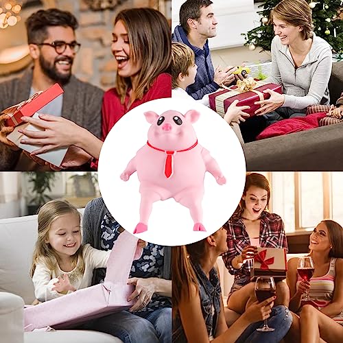 Necdeol Schweine-Quetschspielzeug, Stressspielzeug Rosa Schwein, Anti-Stress-Spielzeug, Anti-Angst-Reizbarkeits-Schweine-Spielzeug,Realistischer Anti-Crush für Baby Birthday Halloween