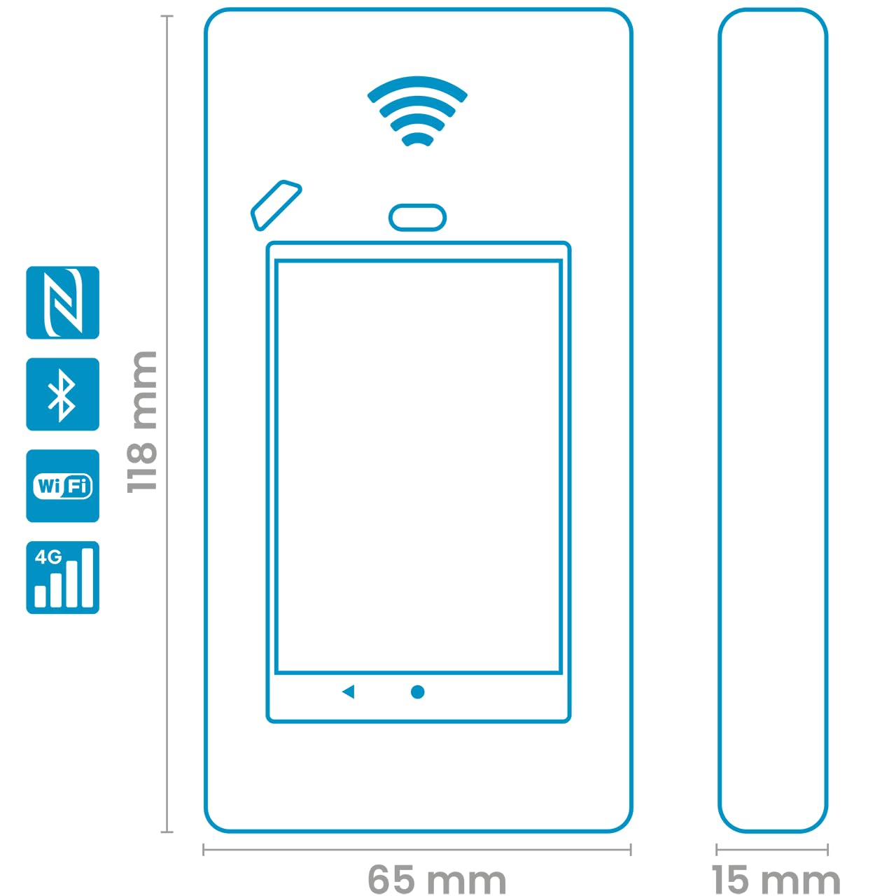Fluida Station 2ª generazione - Timbratore con Rilevatore Presenze Bluetooth e Lettore badge NFC integrato