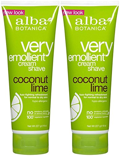 Alba Botanica Moisturizing Cream Shave, Coconut Lime - 8 oz - 2 pk