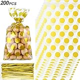 Material y tamaño: estas bolsas de regalo claros están hechos de OPP, cada tamaño es de 21 x 13 x 4 cm/ 8,3 x 5,1 x 1,6 pulgadas, conveniente para poner o sacar caramelos, fácil para los niños a manejar estas bolsas con sus pequeñas manos