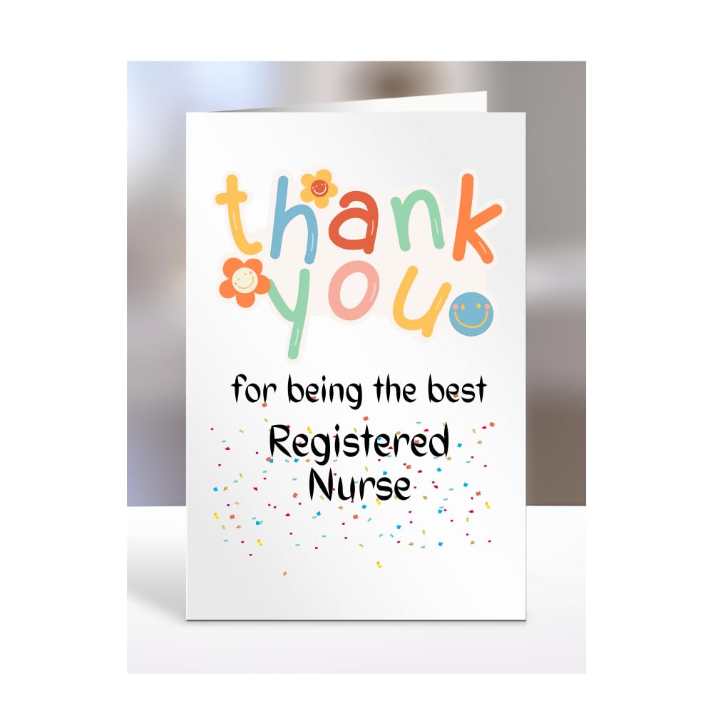 Thank you card for Registered Nurse, men, women, him, her, colleague, boss, manager, supervisor, friend, gifts, presents for christmas, A5-212b_270 โ image 1