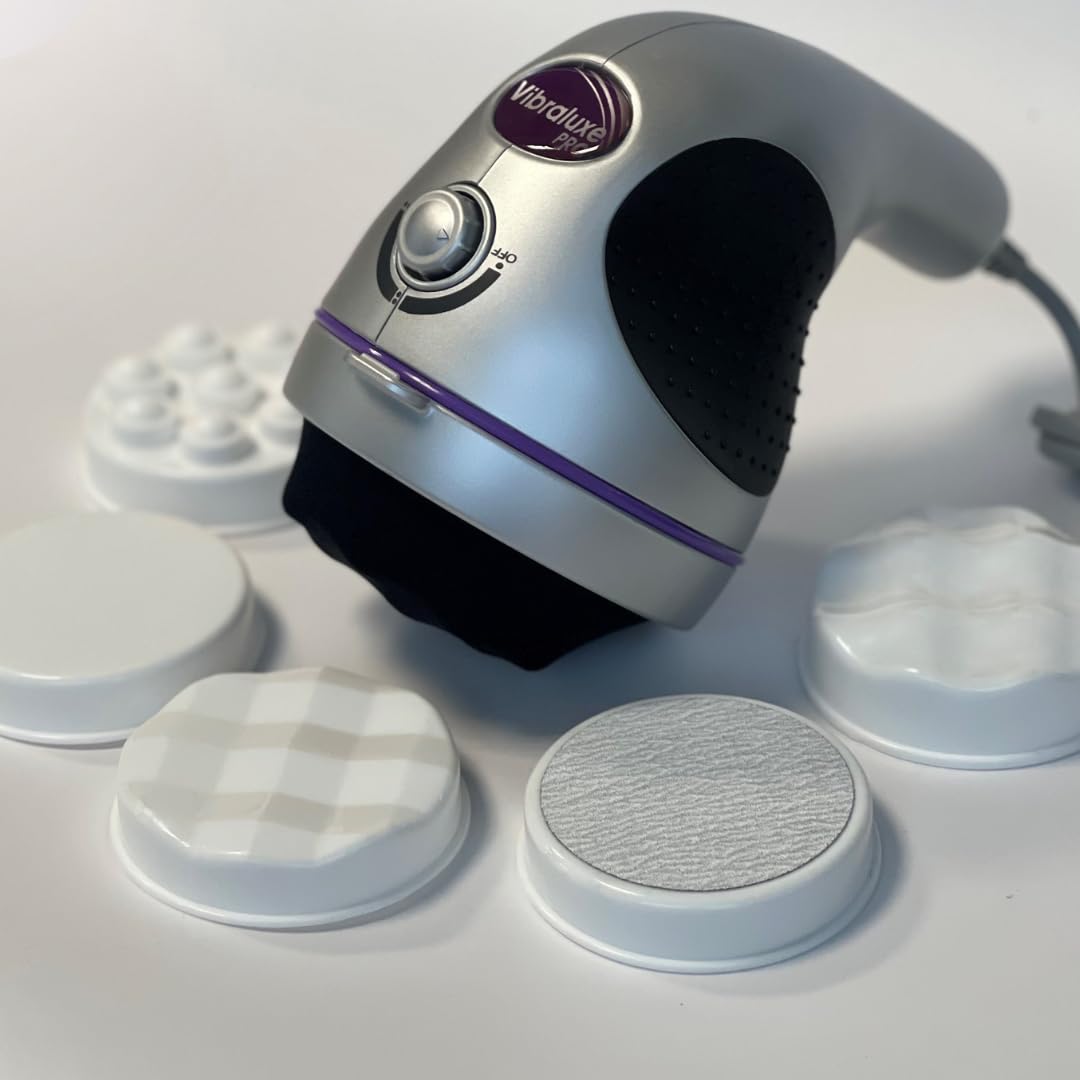 Best Direct Vibraluxe Pro Original Comme Vu à la Télé Masseur Amincissant Sculptant Circulaire, Anti-Cellulite 5 en 1 – Appareil de Massage Vibrant Électrique, Palper Rouler