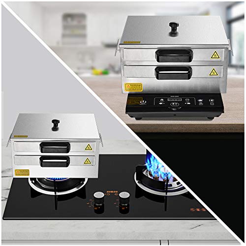 Wechef 2 Layer Rice Noodle Roll Steamer Machine Stainless Steel Extra Tray Cheung Fun #TOP5