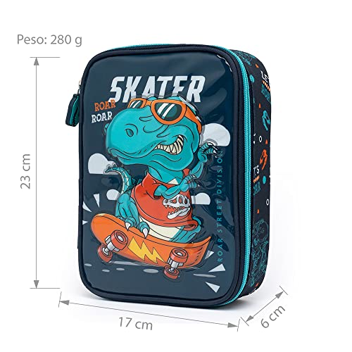 Kit Mochila Rodinhas Infantil Lancheira Estojo Escolar Espaçosa Viagem