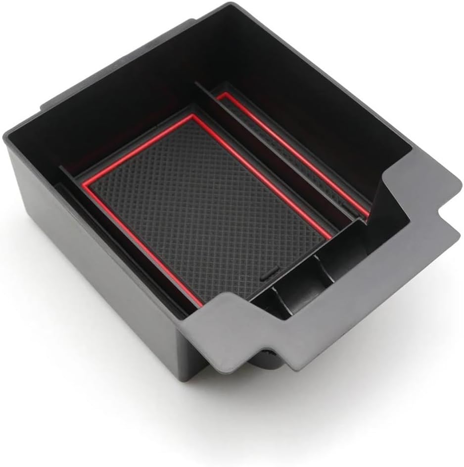 for Seat for Ateca 2017-2025 Central Control Container Auto Interior Ateca Accessories Car Armrest Box Storage(Red)