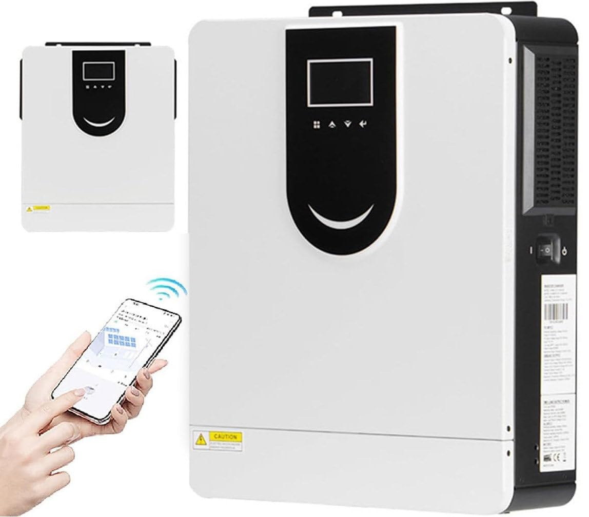Onduleur Hybride 6,2KVA 6 200 W 48 V, Onduleur à Onde Sinusoïdale Pure Hors Réseau, Entrée Pv 60-450 V Ca, Avec Contrôleur De Charge Solaire Mppt 120 A, Pour Batteries Au Plomb Et Au Lithium 48 V