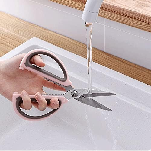 Salad Scissors Household Stainless Steel Kitchen Scissors Multifunctional Large Sharp Scissors(T)