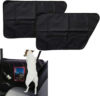 2-Pack Dog Car Door Guard - Anti-Scratch Back Seat Protector - Oxford Fabric, Black - Pet Supplies - Car Accessories for Dogs