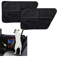 2-Pack Dog Car Door Guard - Anti-Scratch Back Seat Protector - Oxford Fabric, Black - Pet Supplies - Car Accessories for Dogs