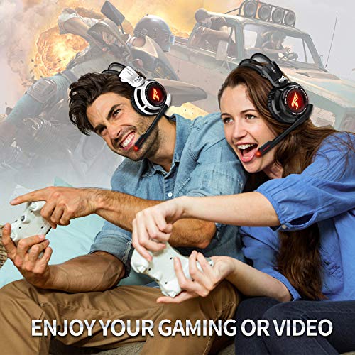 Fone de ouvido para jogos SOMIC G941 para PS4, PC e Lapto: som surround virtual 7,1 com microfone om