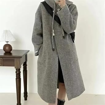 Long Wool Coat Overcoat Women Elegant Autumn Winter Jacket