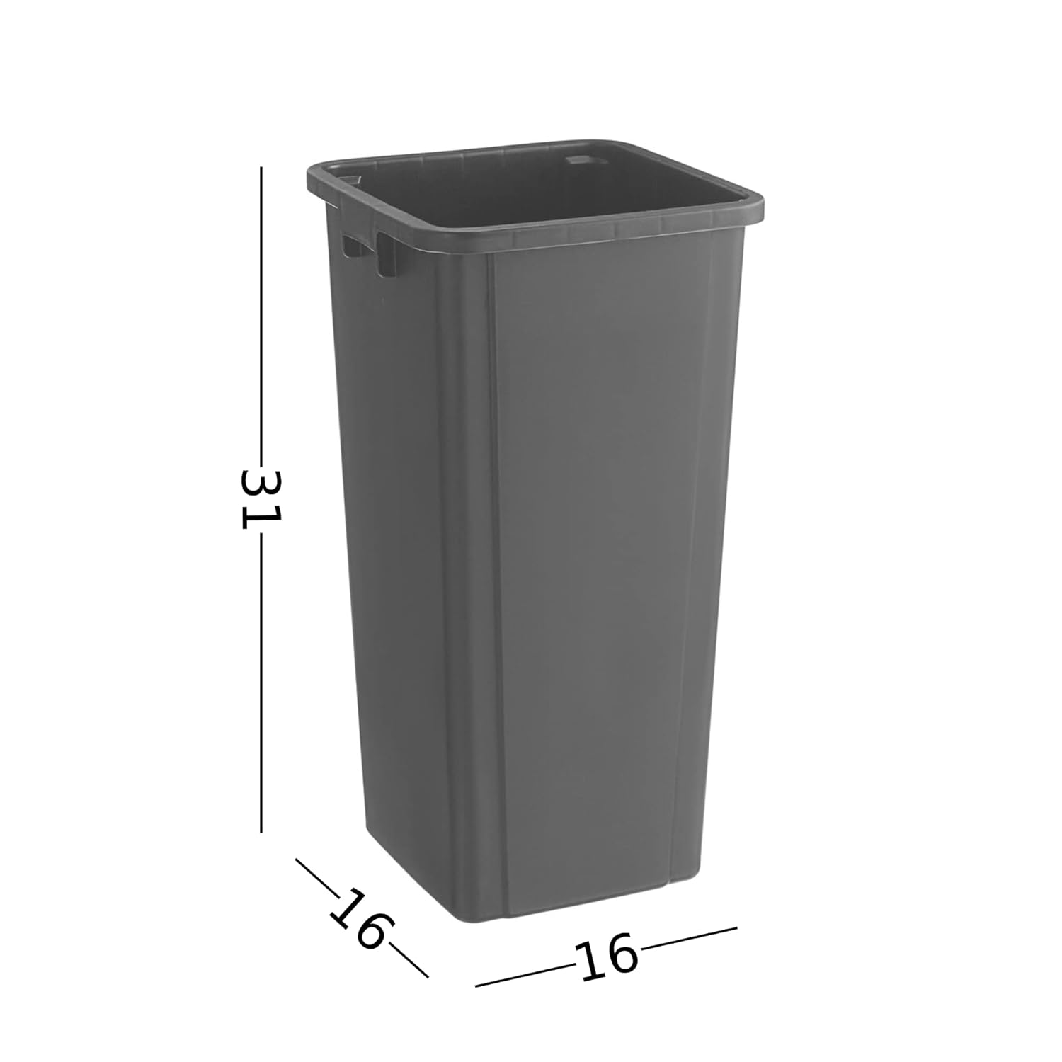 23 Gallon Blue Square Trash can Restaurant Trash can Commercial Trash can Tall Plastic Trash can Industrial Trash can Square Trash cans for Kitchen Janitorial Trash can