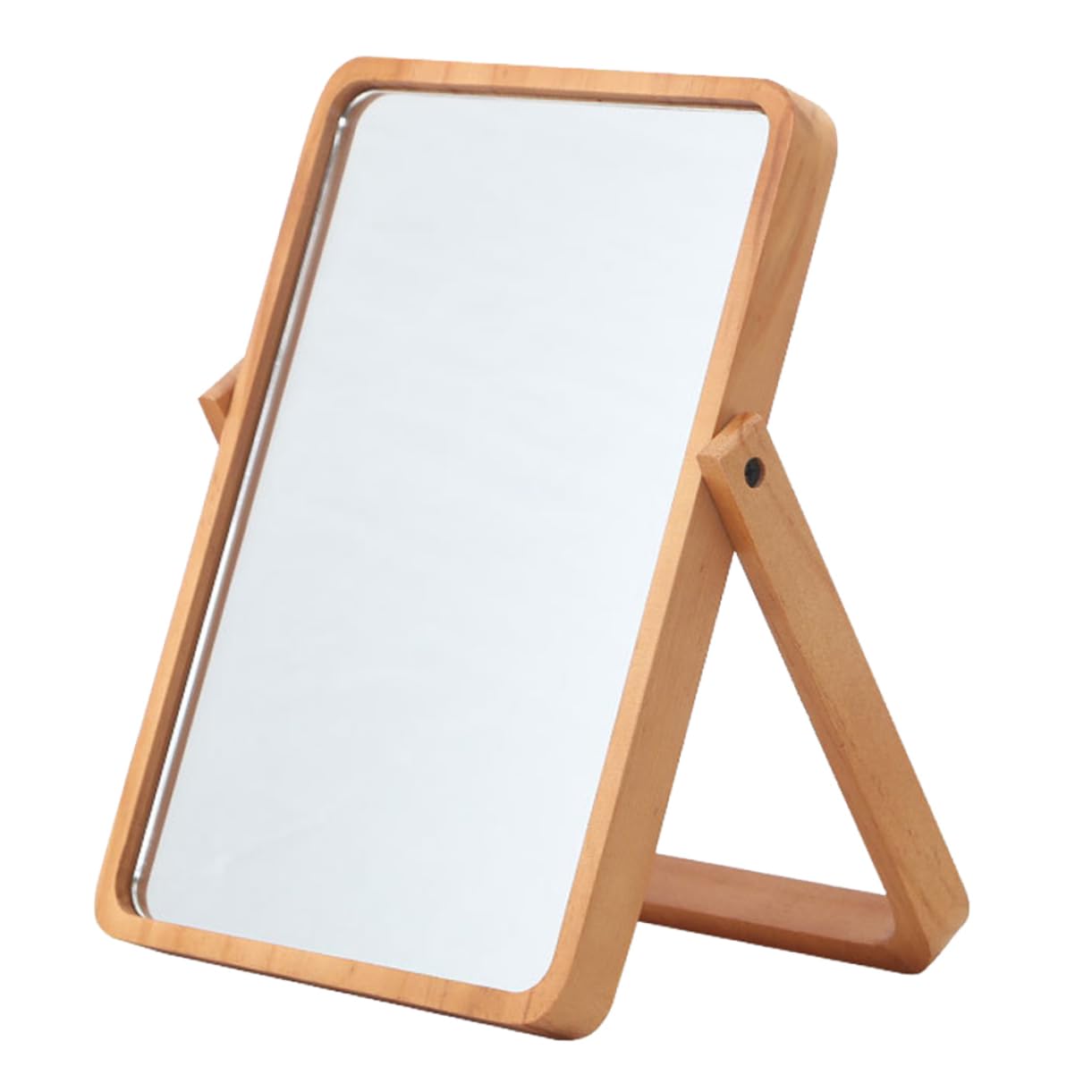 Miroir de maquillage de bureau bois durable miroir cosmétique portable