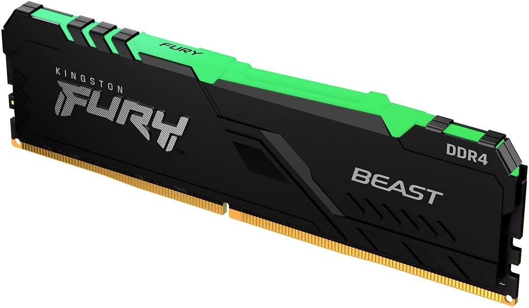 Kingston FURY Beast RGB 32GB 3600MT/s DDR4 CL18 Desktop Memory Single Stick KF436C18BBA/32