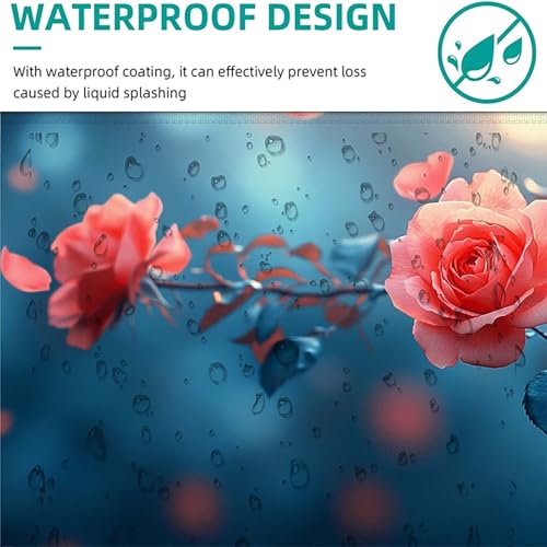Tapis de souris rose grand format imperméable avec base antidérapante PC