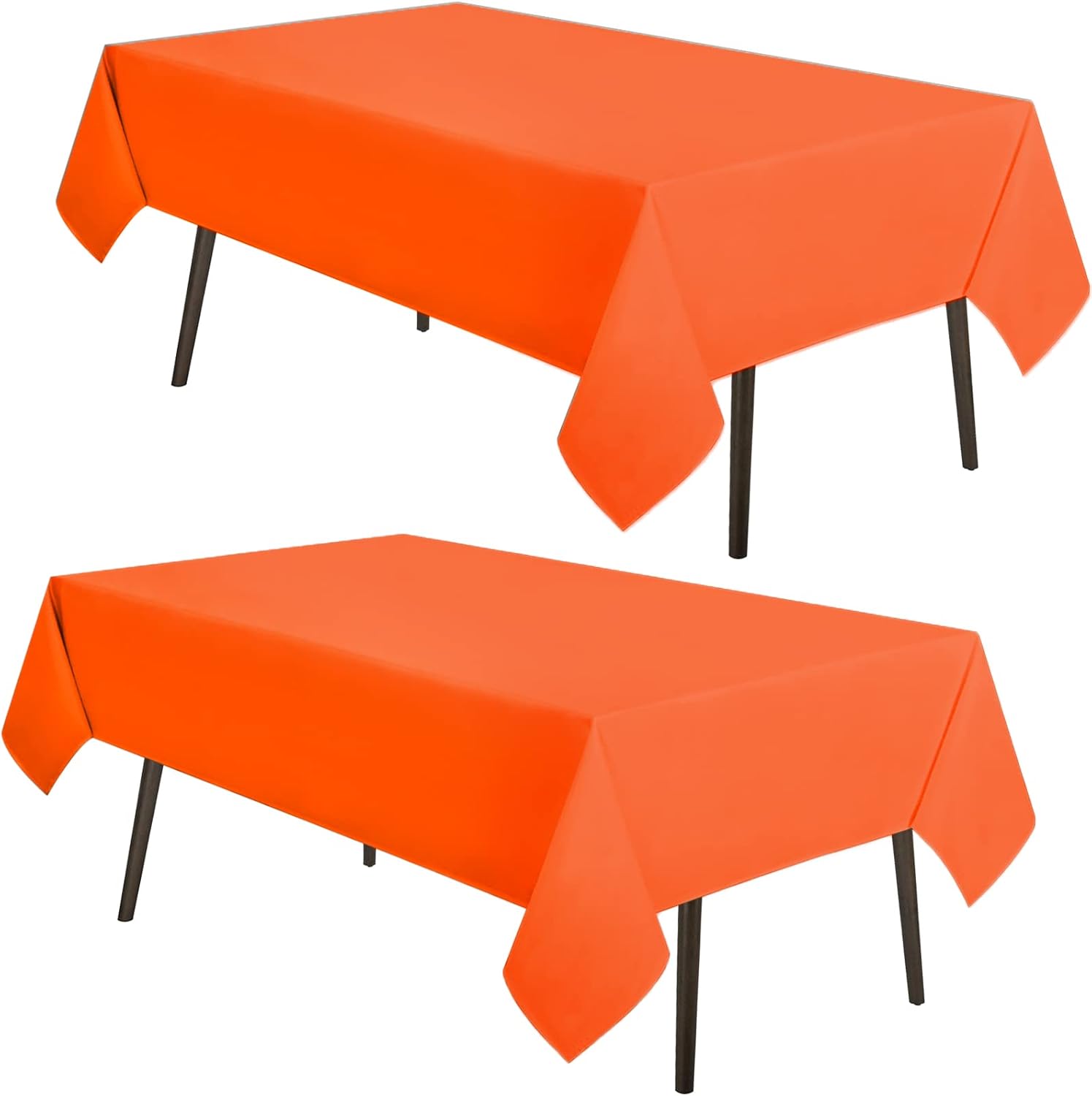 MYSKY HOME 2 Pack Orange Tablecloth 60x120 Inch Rectangle